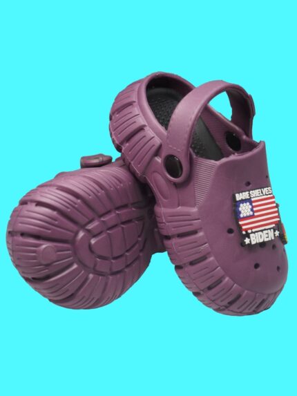 Boys & Girls Kids Clogs Soft Sandals with Adjustable Back Purple