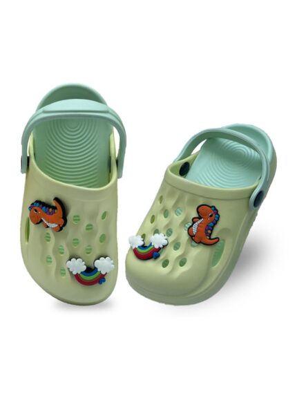 Unisex Kids Clogs Sandals with Adjustable Back Yellow-Mint